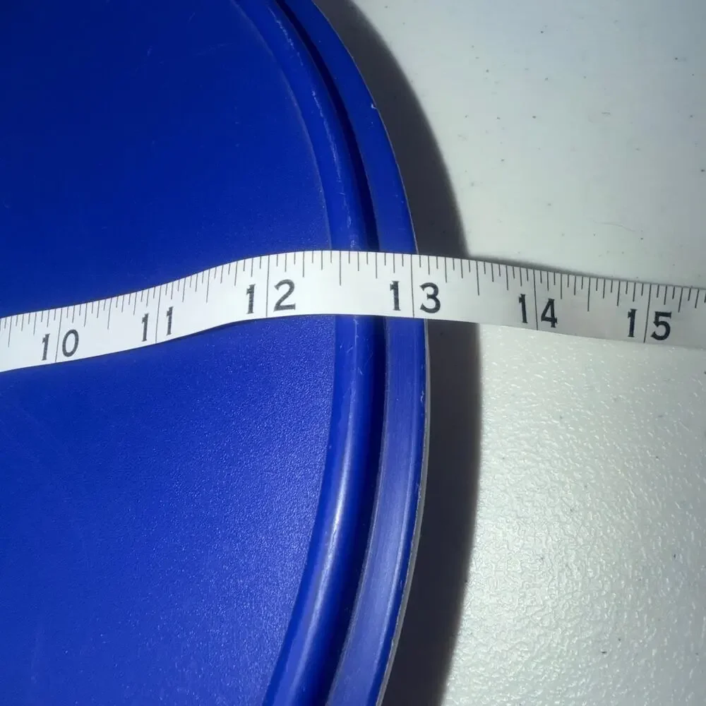 Vintage Blue Tupperware Divided Serving Tray Vegetables Snacks Lid